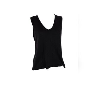 Vtg Henri Bendel black cashmere sleeveless shell tank top